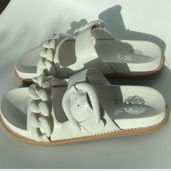 Vince Camuto | Shoes | Vince Camuto Kennedy Slide White | Poshmark
